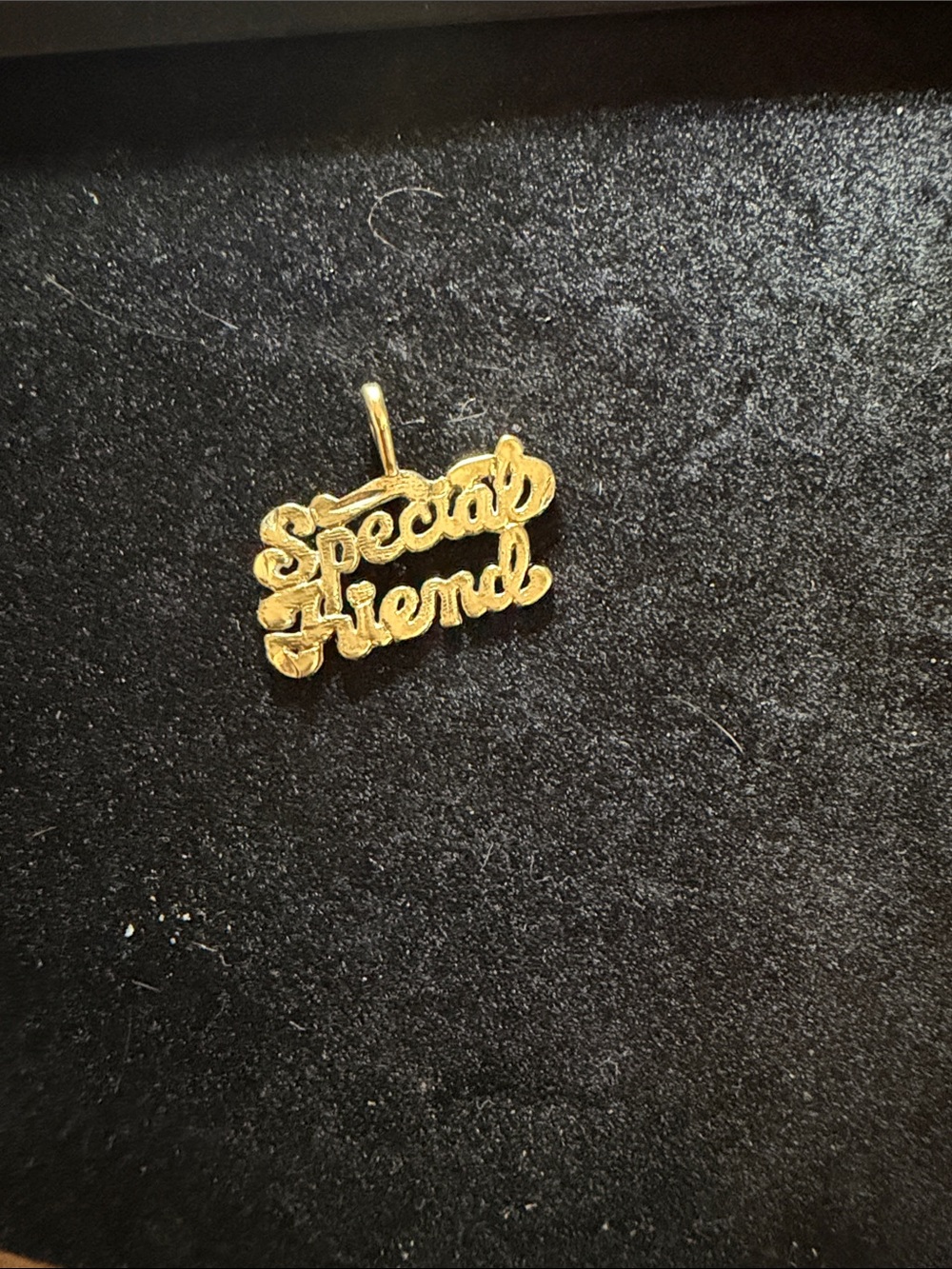 920 SterlingSilver Gold Tone Special Friend" Script Pendant Necklace